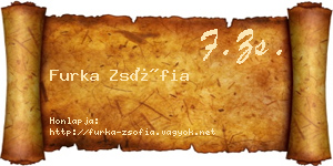 Furka Zsófia névjegykártya